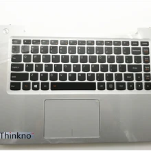 Для lenovo Ideapad U430 U430P US клавиатура+ Упор для рук верхнюю крышку верхний регистр с Touchpad и подсветкой, серебристого или черного цвета
