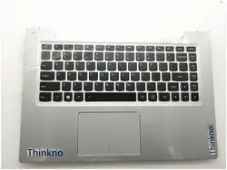 Новый оригинальный для lenovo Ideapad U430 U430P US клавиатура + Упор для рук верхнюю крышку верхний регистр с Touchpad и подсветкой, серебристого или