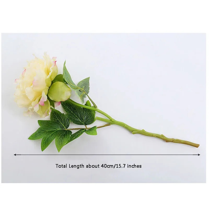 White roses artificial peonies yellow 