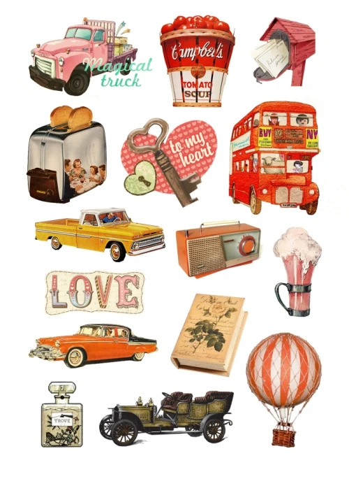 vintage stickers voor auto notebook decoratie bagage trolley reistas