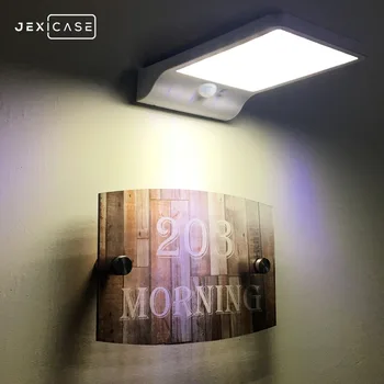 

LED Solar Light Garden Lamp 36LEDs For Outdoor Garden Wall Street + Acrylic Doorplate Number Door Sign Plaque