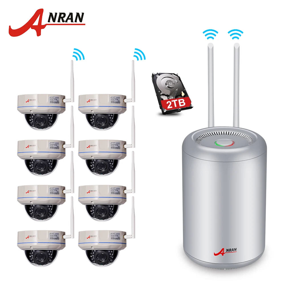 

ANRAN CCTV Camera System Wireless 1080P NVR With 2.0MP HD Outdoor Wifi Security Camera System Night Vision Surveillance Kit