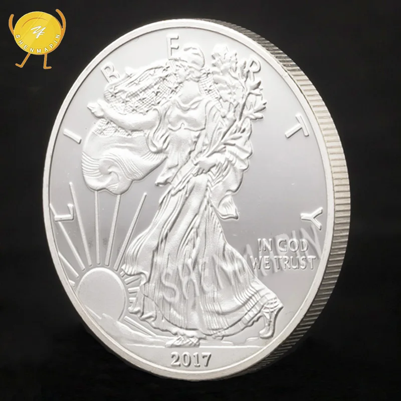 

2017 Statue of Liberty Commemorative Coin 1 oz Fine Silver One Dollar Coins Collectibles United States of America Challenge Coin