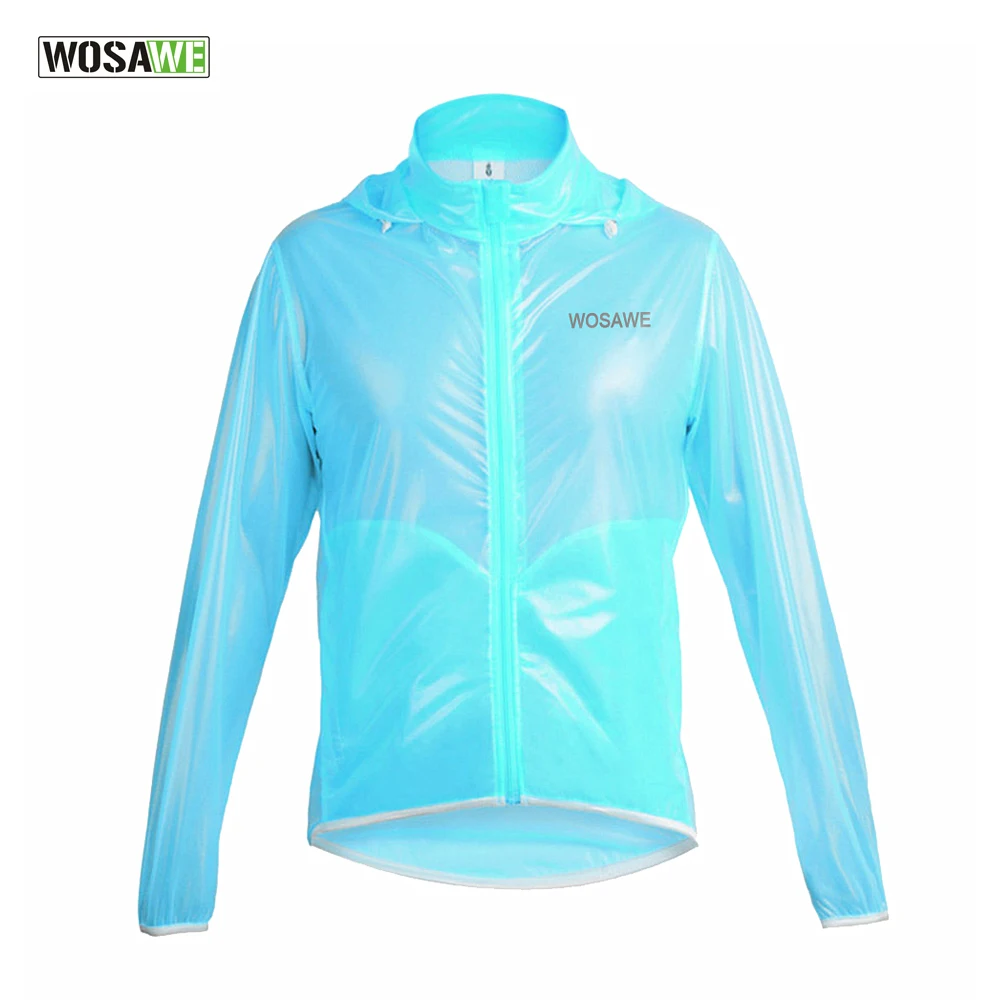 

Portable Cycling Jersey Rain Coat Compressed Breathable Quick Dry Long Sleeve Bicycle Windbreak Shirts With A Pocket
