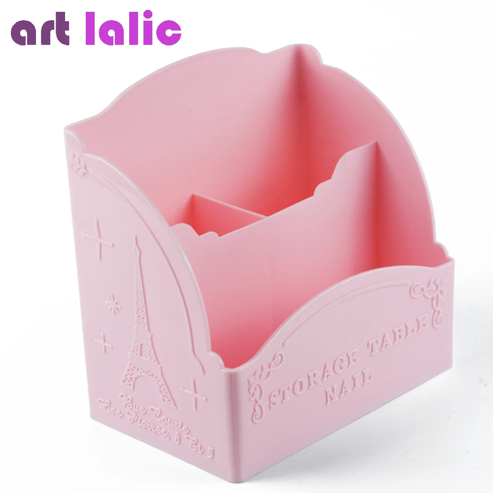Artlalic 1 шт., три комнаты, коробка для хранения, контейнер для инструментов чехол, органайзер, кисти для макияжа, ручка, шкаф, розовая Эйфелева башня