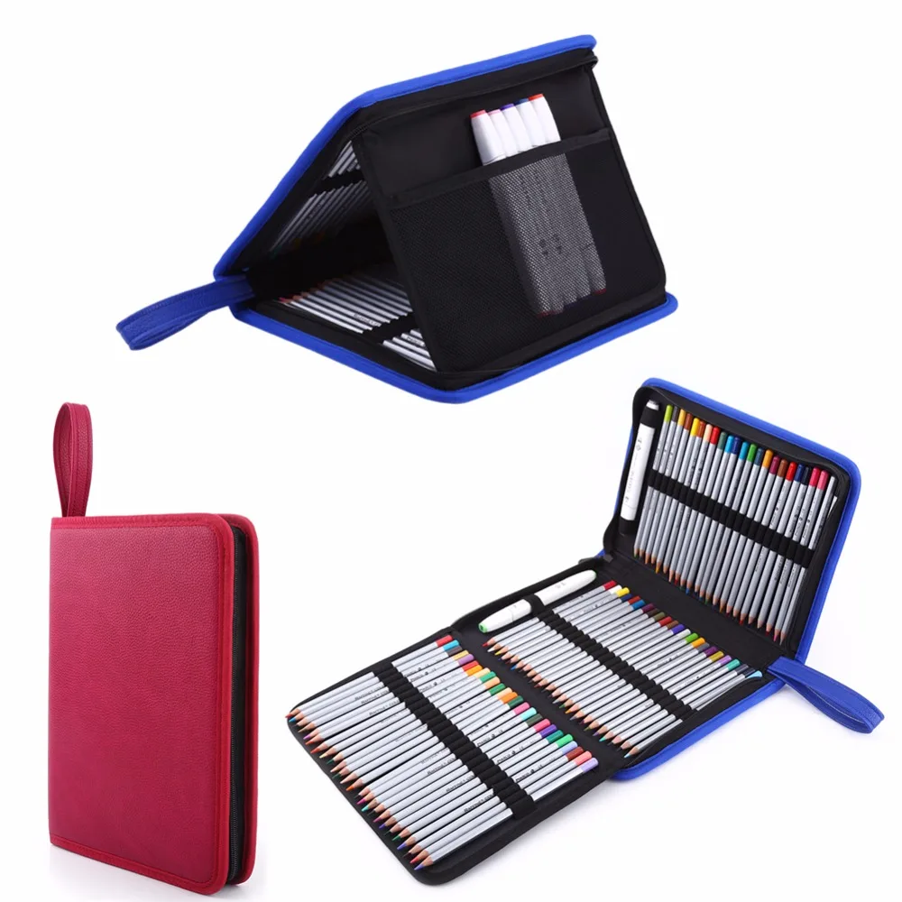

72 Slots Colored Pencils Universal Pencil Bag Pen Case Zipper Pen Bag PencilCase Drawing Painting Pencil Box School Stationery