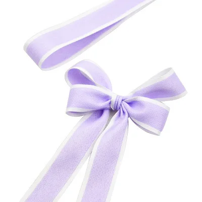 25 ярдов 2,5 см grosgrain простая атласная лента швейная смещение для рукоделия ленты DIY для свадьбы автомобиль узел команда украшение невесты - Цвет: light purple