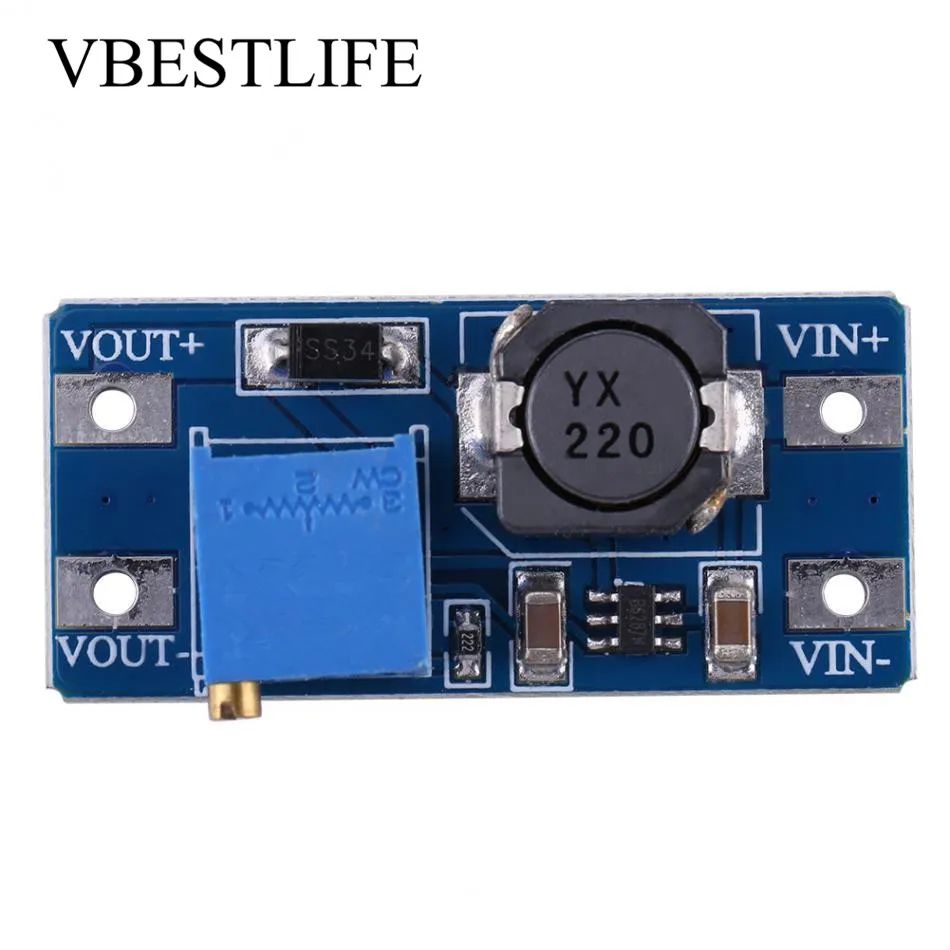 

MT3608 DC-DC Inverter Boost Converter Voltage Step Up Adjustable Power Step-up Supply Module 2A