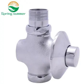 

SPRING SUMMER Buried wall Brass Manual Lever Handle Toilet Flush Valve Time Delay Self Closing Exposed