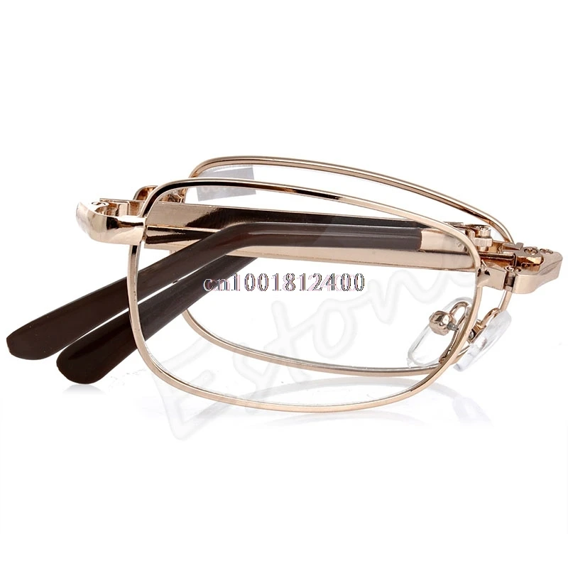 

Folding Metal Reading Glasses +1.00 1.50 2.00 2.50 3.00 3.50 4.00 Diopter + Case