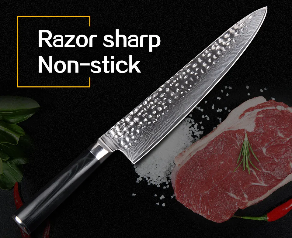 Japanese VG10 Damascus steel kitchen knife_01