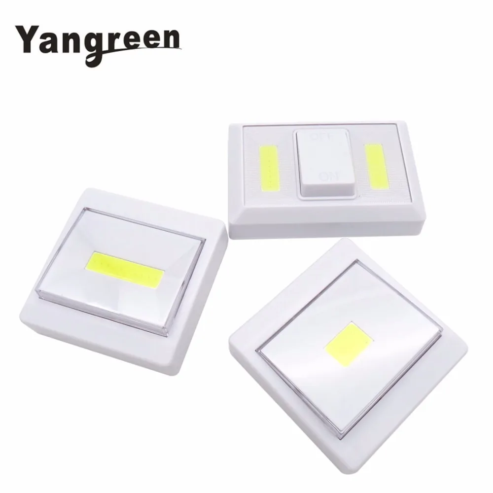 Whosale 12PCS COB LED Switch Light Battery Luminaire Portable Wireless