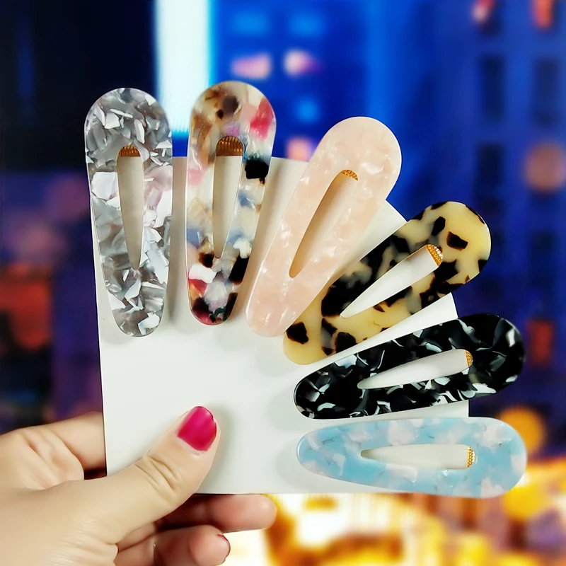 

2019 Women Elegant Leopard Print Acetate Geometric Hair Clip Headband Hairpin Barrette Headwear New Fashion Hair Accessories