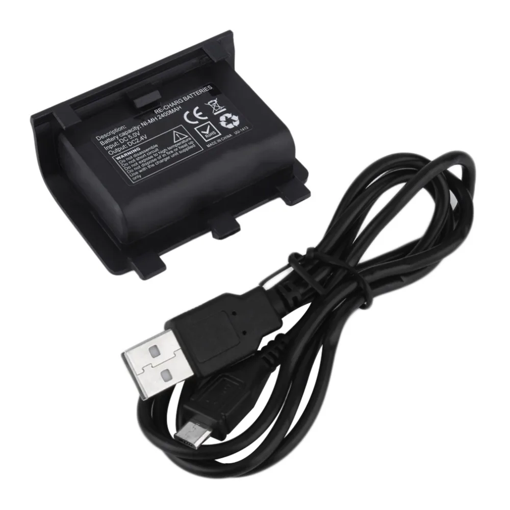 

2400mAh Rechargeable Backup Battery With USB Cable For Xbox One Games Controller Wireless Controller Over-charge Protection