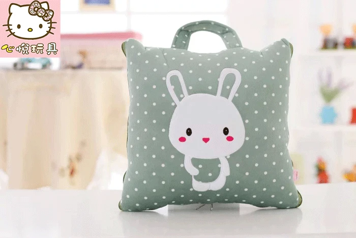 Милый мультфильм Helly kittykt волна Очаровательны кролик автомобиля кондиционер одеяло, Подушка Одеяло офис обед подарок