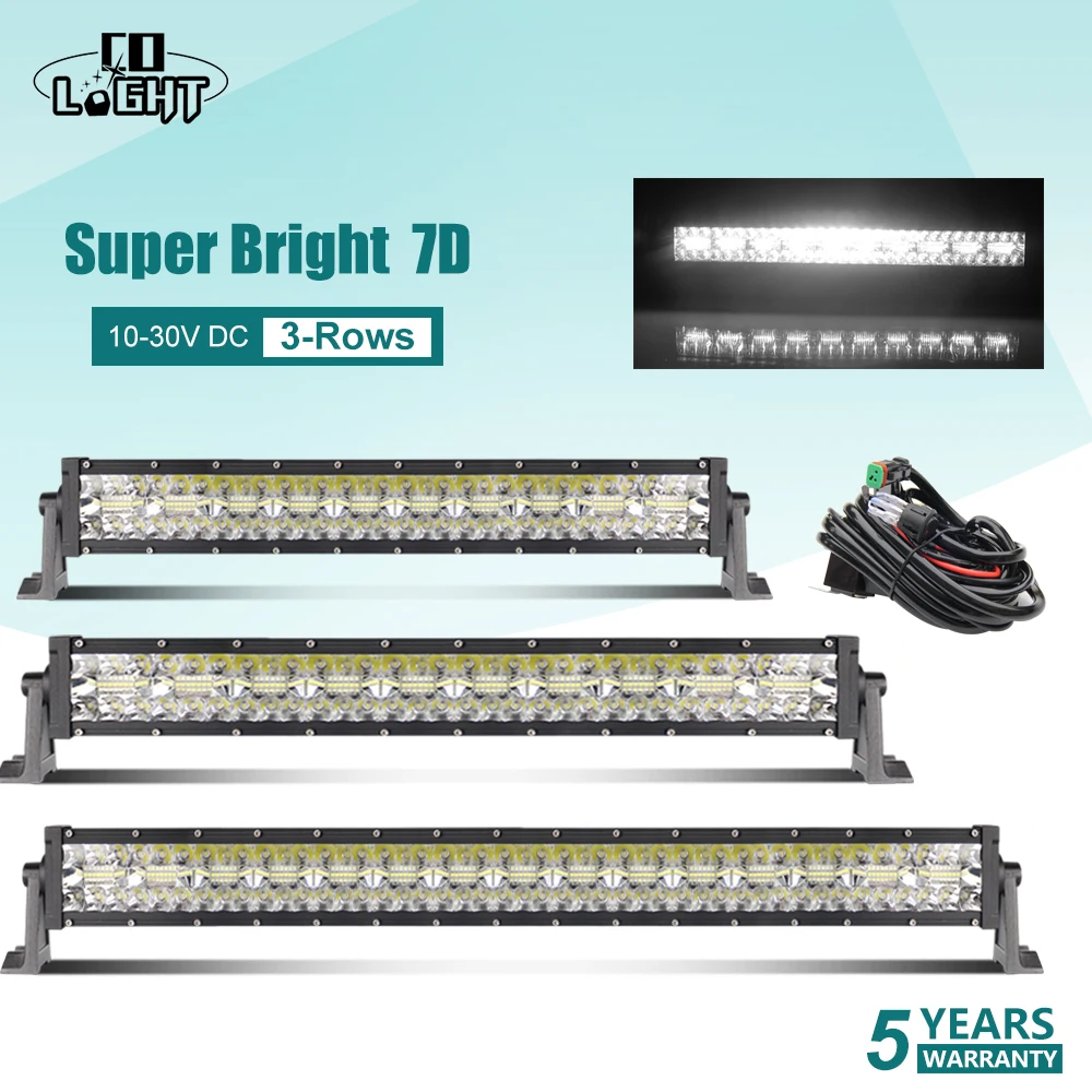 

CO LIGHT Led Light Bar Offroad 390W 585W 780W 3-Rows Work Light Combo 22" 32" 42" Driving Lamp for Turck SUV ATV 4X4 Car Led Bar