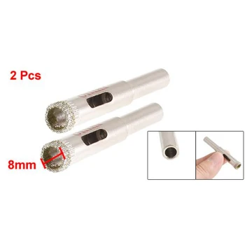 

WSFS Hot 8mm Dia Diamond Tipped Drill Bit Tile Glass Hole Saws 2 pcs