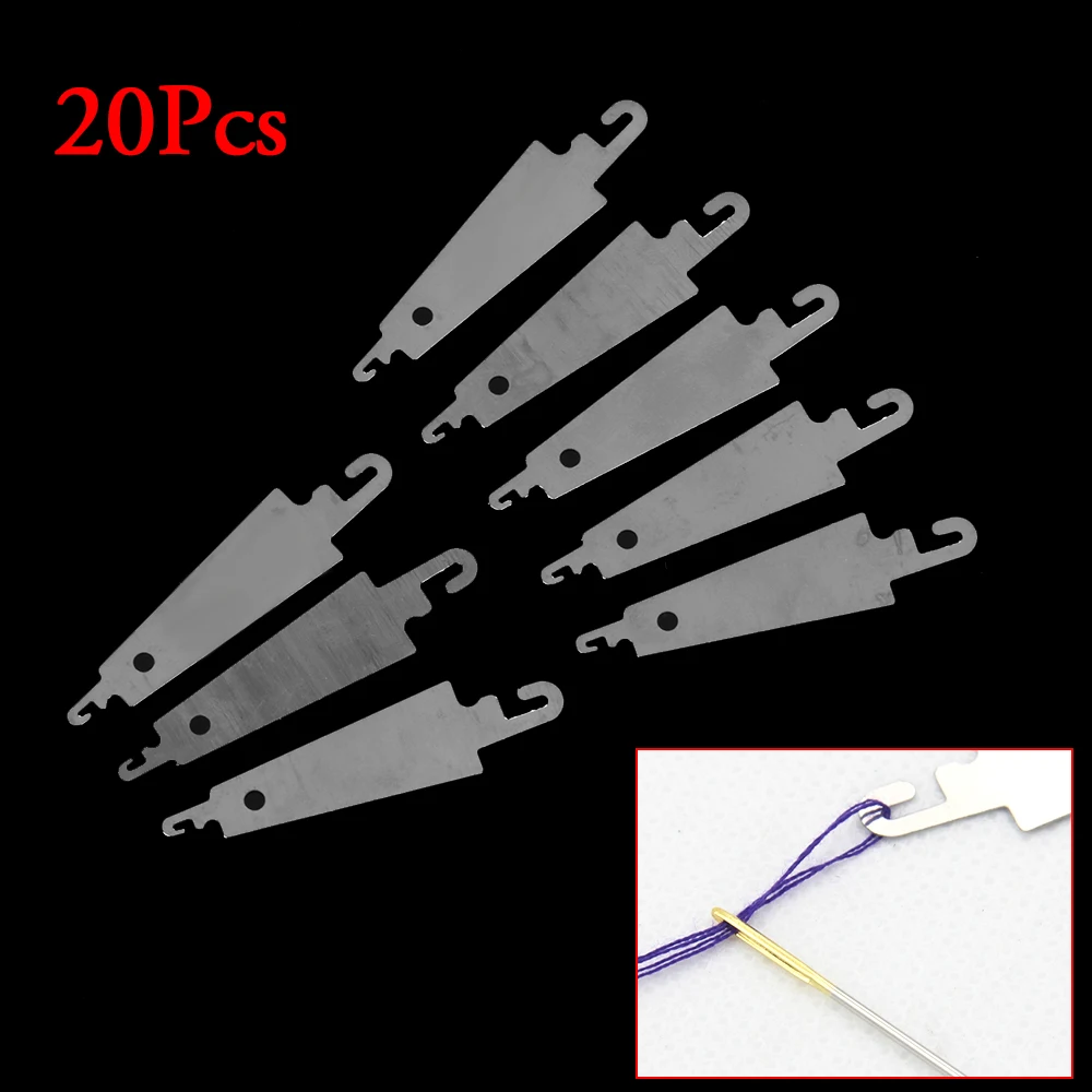 

20pcs/set Stainless Steel Cross-Stitch Threading Hook Needle Threader Stitch DIY Embroidery Needlework Tool Sewing Accessories