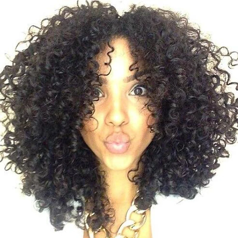 

Brazilian Hair Wigs For Black Women Grade 8A Kinky Curly Wigs Unprocessed Glueless Human Hair Curly Wigs