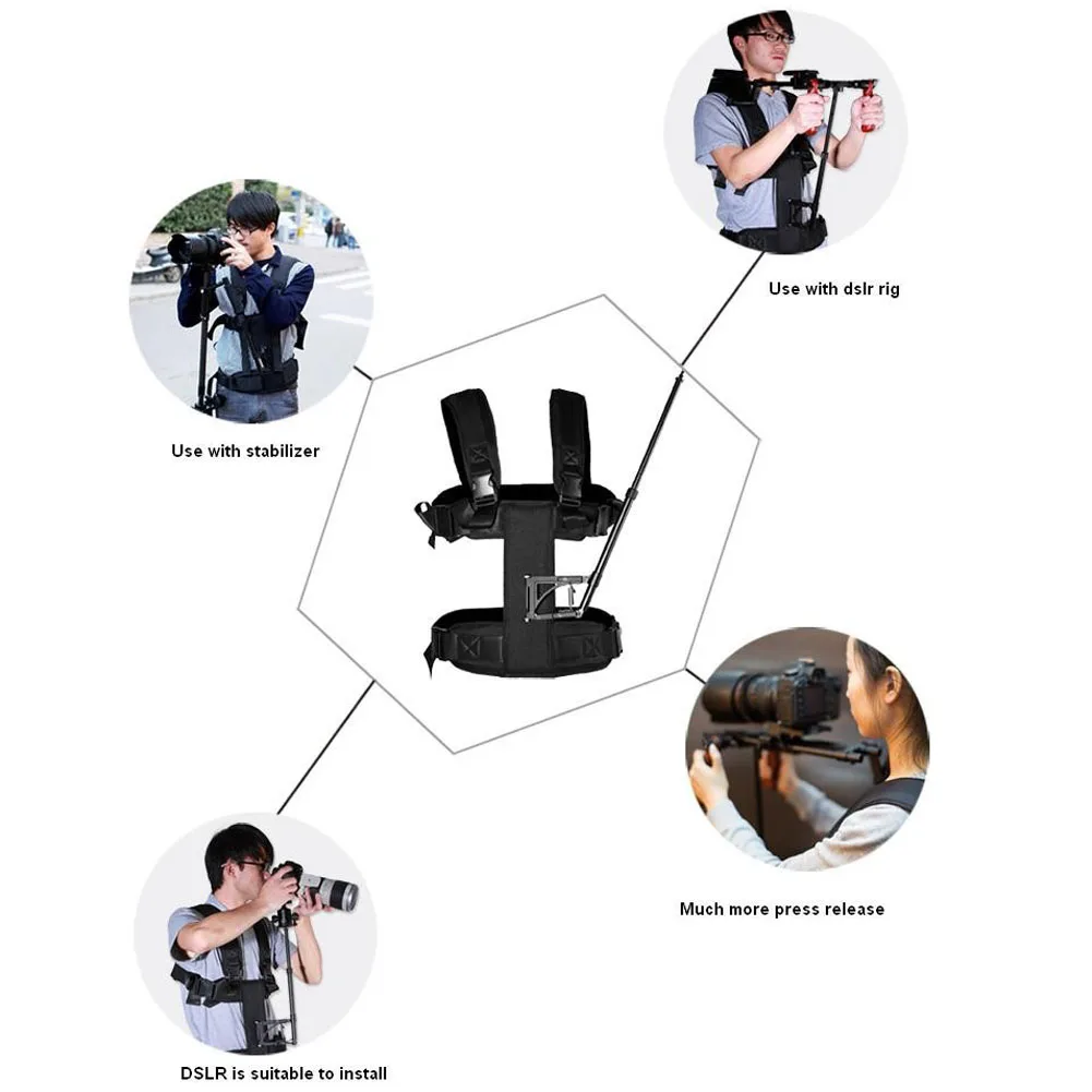 Комплект стабилизатора для студийной видеосъемки из алюминиевого сплава с жилетом с одной ручкой для Steadycam DSLR камеры DV видеокамеры