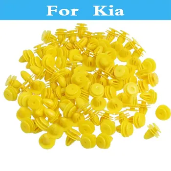 

New 50pcs Yellow Plastic Rivet Car Door Push Clip For Kia Morning Cadenza Cee'D Magentis Mohave (Borrego) Gt Cerato Forte K3 K5