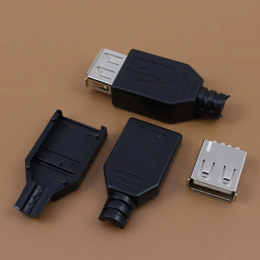 YuXi DIY USB 2.0 Type A female 4 Pin computer Connector Socket Jackin
