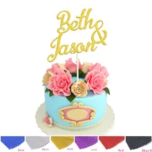 1 шт. персонализированные пользовательские Жених жениха имя топперы на свадебный торт прием гостей в доме невесты DIY поставки украшения сувениры