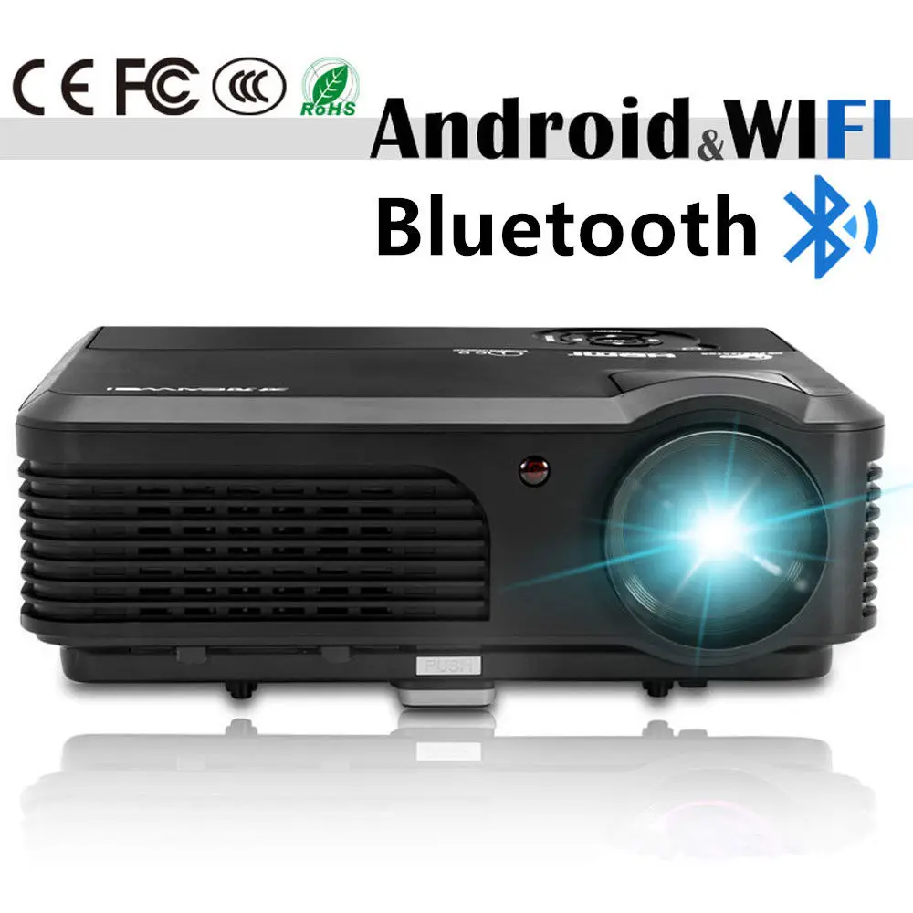 

4200lm LCD TV Smartphone PC Projection LED Projector for Home Theater Wifi Android Bluetooth Beamer Support HD 1080P