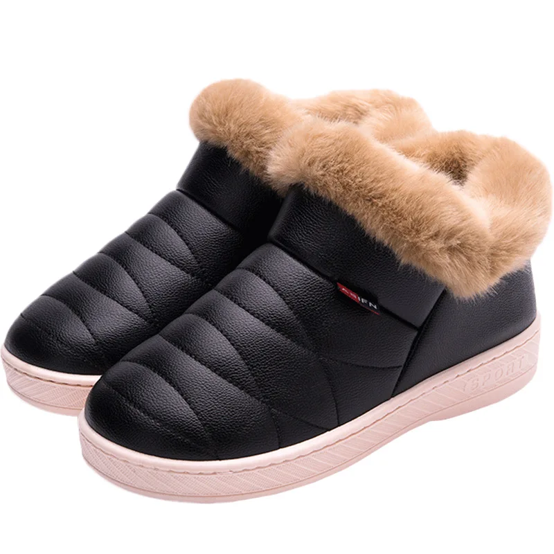 Зимние женские ботинки; модные зимние ботильоны; женская обувь с плюшевой стелькой на толстой подошве; водонепроницаемая обувь на плоской подошве; bottes femme
