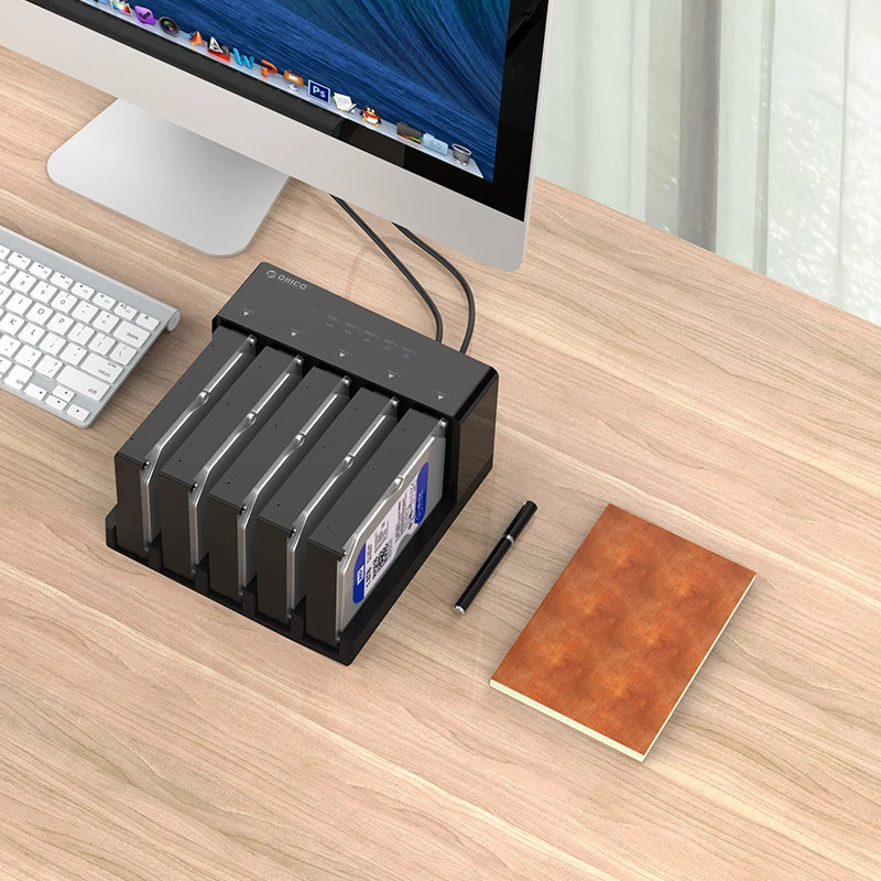 2/5 disk high-speed mobile hard disk holder 2.5/3.5 inch base desktop sata serial hard disk box offline copy and copy machine 3.5 hdd enclosure