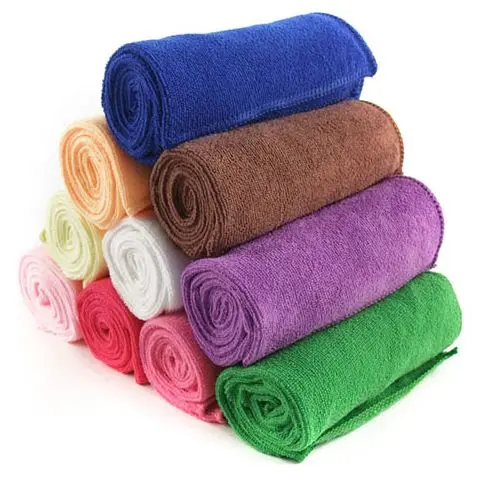 

10 Pcs / Lot Square Luxury Soft microfiber Handkerchief towel Fiber Cotton Face Hand Car Cloth Towel A34-10PC