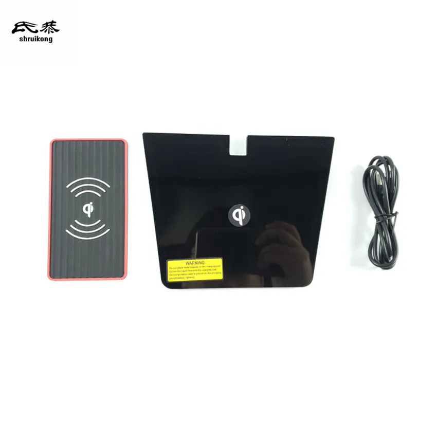 

car-styling QI Car mobile phone wireless charging board Car Accessories For KIA RIO X-LINE X LINE RIO 4 2017 2018 Free shipping
