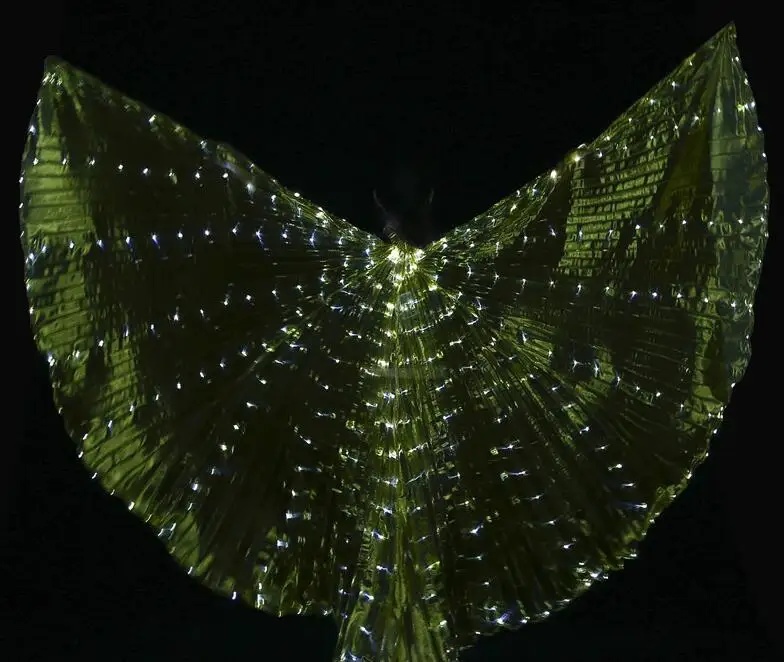 

2018 Adult Led Isis Wings Golden Belly Dance Costume Accessory Egypt Dancer Stage Performance Props No Stick Gradient