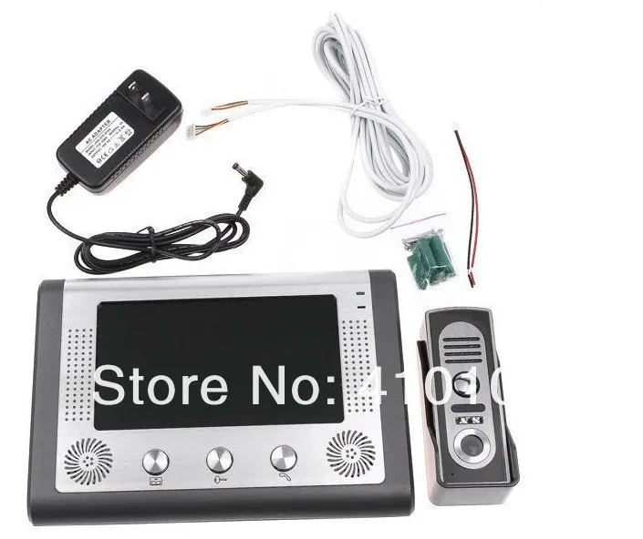 

7 Inch Video Door Phone Doorbell Intercom Kit 1 Camera and 1 Monitor Night Visio Intercom Door Phone With 7'' color