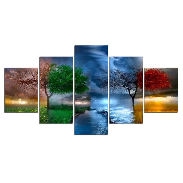 ArtSailing-5-panel-wall-art-tree-painting-Cherry-Blossoms-5-Panel-Painting-Canvas-Wall-Art-Picture.jpg_.webp_640x640