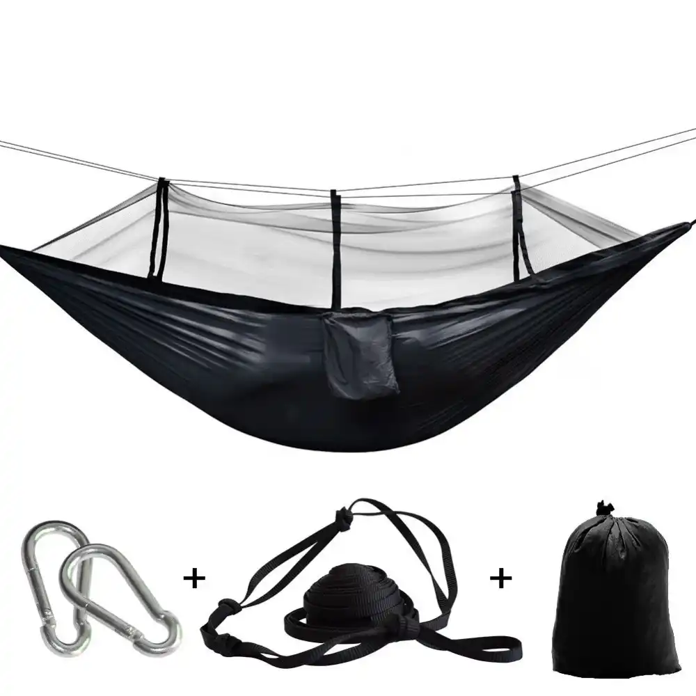 Camping Hammock with Mosquito Net Double Single Portable Tent Sturdy Anti Mosquito for Backpacking Survival Travel More