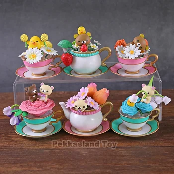 

Rilakkuma Flower Tea Cup figure doll 6 pieces all new toy