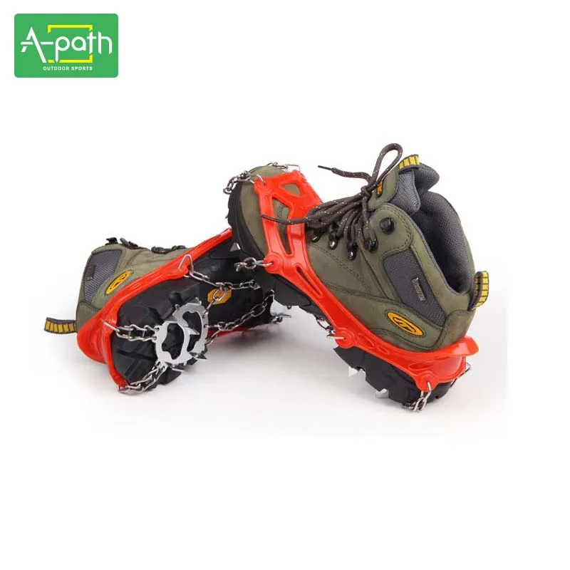 

crampons 12 tooth outdoor Mountain climbing hiking Ice climbing ski foot snow shoes ice spikes winter anti slip ice gripper
