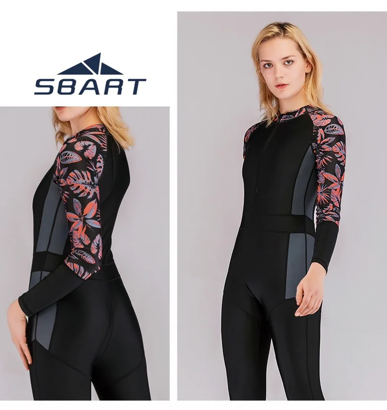 2019 Sbart новый костюм для дайвинга женский цельный купальный с длинными рукавами