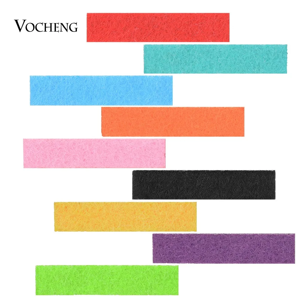 

10pcs/lot Oil Pad Colorful Felt Pads for rectangle Perfume Locket Essential Oil Diffuser Locket Accessories 10 Colors VA-1001*10
