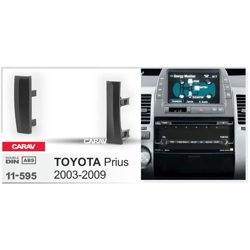

CARAV 11-595 Car Radio Fascia Panel for TOYOTA Prius 2003-2009 Stereo Fascia Dash CD Trim Installation Kit
