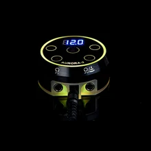 Профессиональный мини Аврора II с I ЖК-питания для татуажа с адаптером питания для катушек и роторных тату-машин