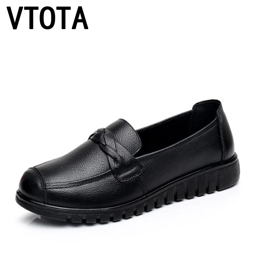 

VTOTA Women Genuine Leather Flats Grandmother Shoes Flat Women Shoes Casual zapatos mujer Flat Shoes chausure Ladies Shoes F60