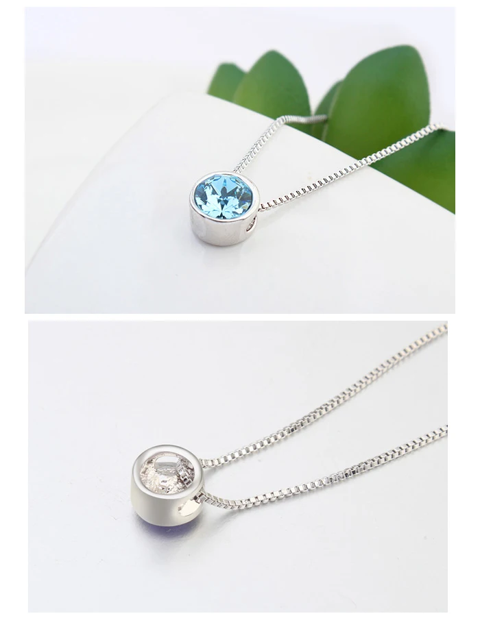 Malanda Новая мода круговой кулон круглый кристалл от Swarovski массивные ожерелья для женщин Свадебные украшения подарок девушке
