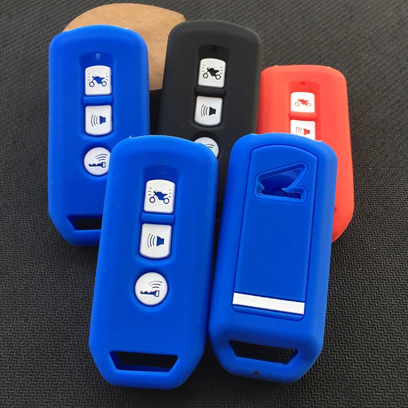 ZAD, 3 кнопки, силиконовый чехол для ключей мотоцикла, защитный чехол, держатель для HONDA PCX 125 adv150, гибридный аксессуар для ключей