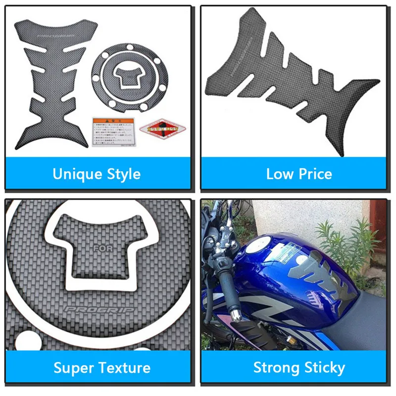 3D углеродное волокно Fishbone наклейки автомобиля мотоцикла Танк Pad протектор для Honda Kawasaki Yamaha Suzuki Bmw Универсальный