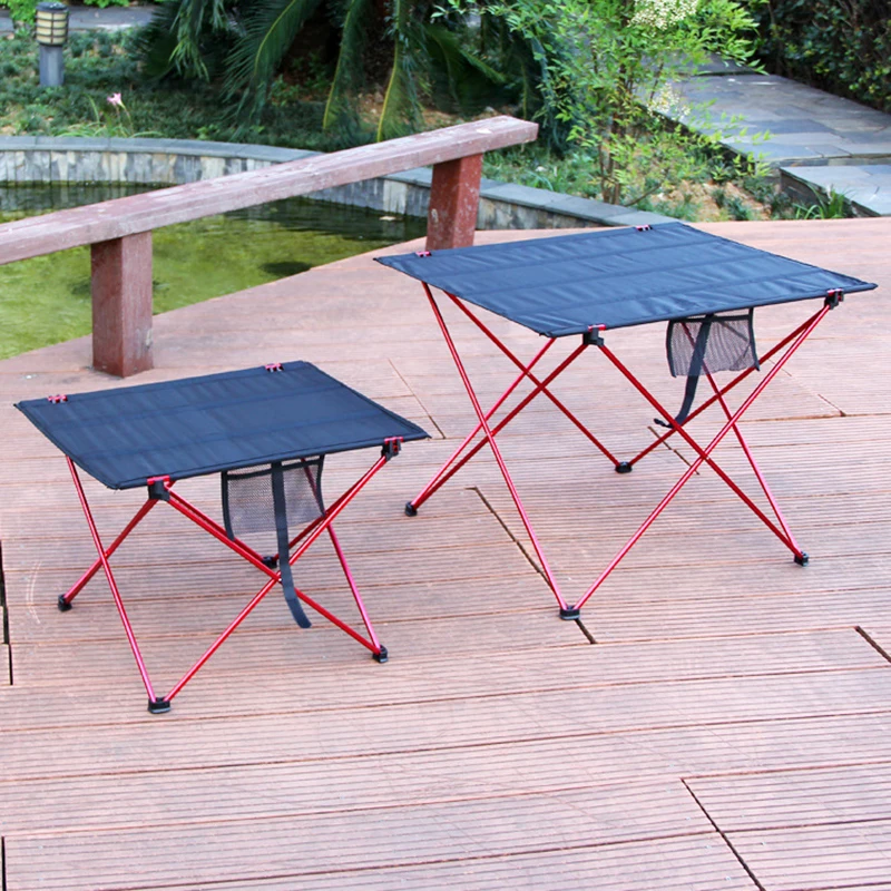  Outdoor Table Portable Foldable Camping Furniture Computer Tables Picnic Size S L 6061 Al Light Col