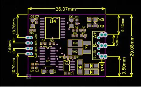 Промышленный Класс ttl к RS485 модуль RS485 ttl двусторонний преобразователь сигнала питания 3 в 5,5 В изолированный чип последовательный сигнал RXD TXD