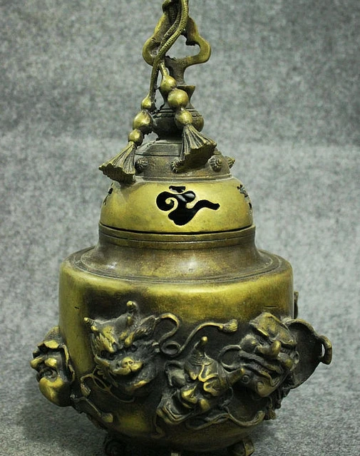 free shipping 13 old china bronze temple japan devil buddha head