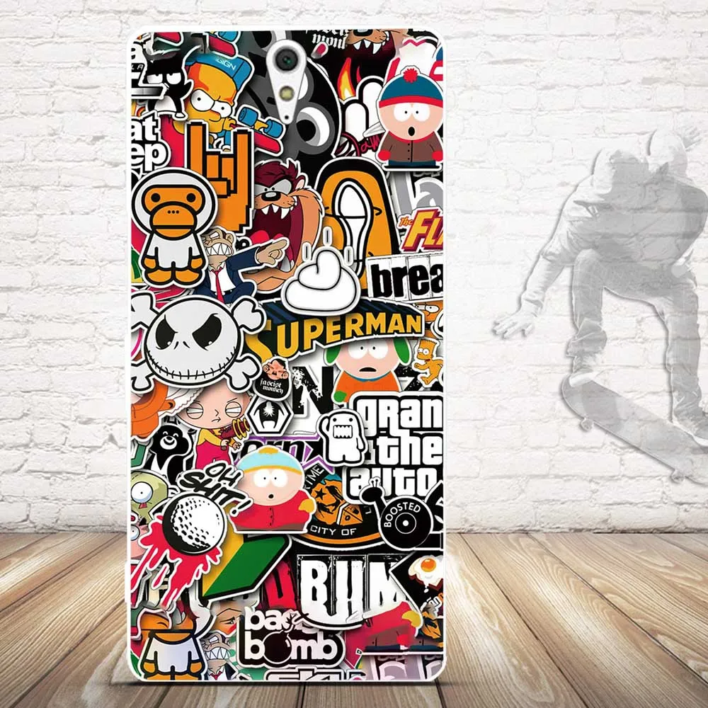 Мягкий ТПУ с рисунком мягкая и гибкая накладка из для sony Xperia C5 чехол телефона